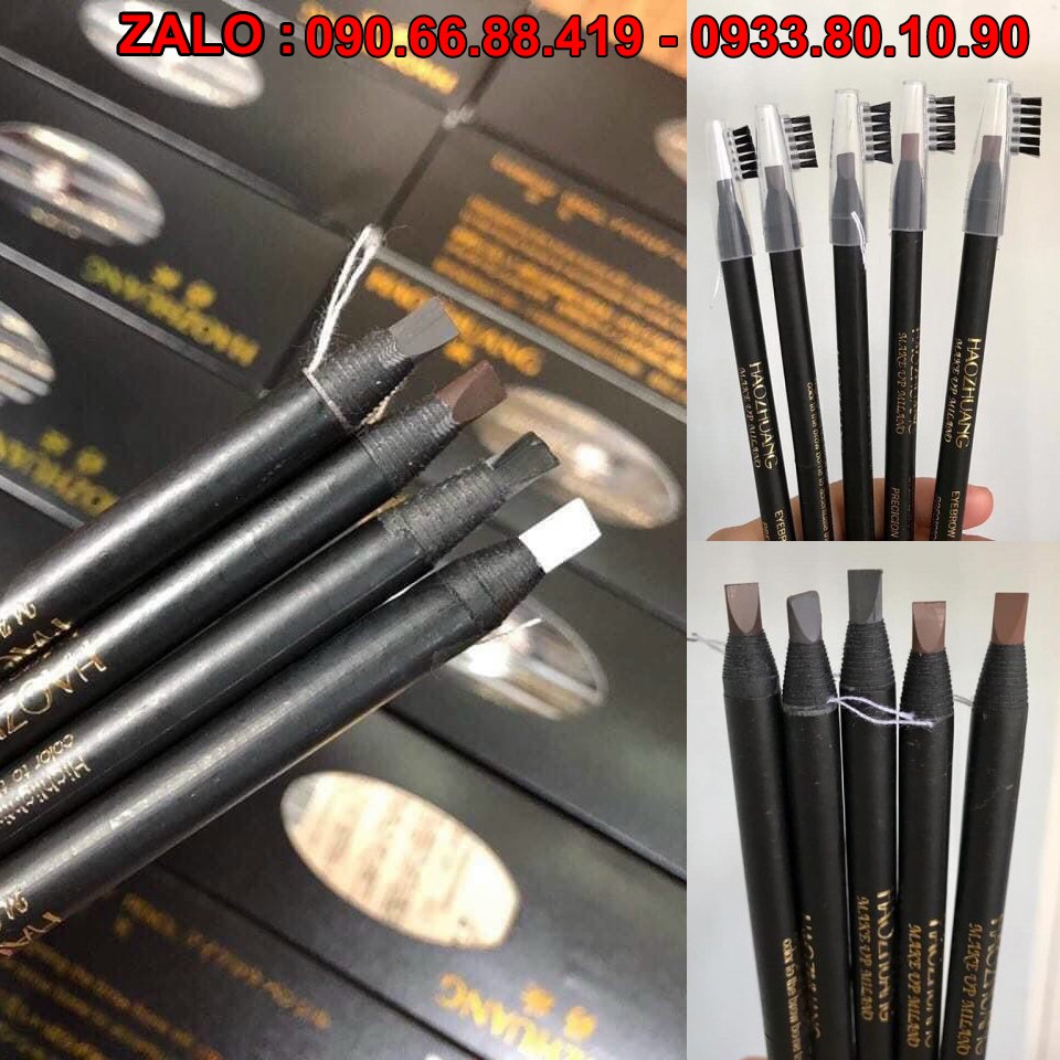 2 cay Chì Xé Haohzuang Phẩy Sợi Chân mày Phun xăm Điêu khắc - Chì xé 4D vẽ sắc nét lên màu chân mày đẹp