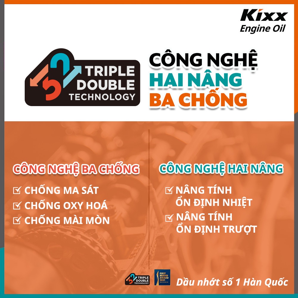 Nhớt xe số tổng hợp toàn phần Kixx Ultra 4T Fully Synthetic 10w40