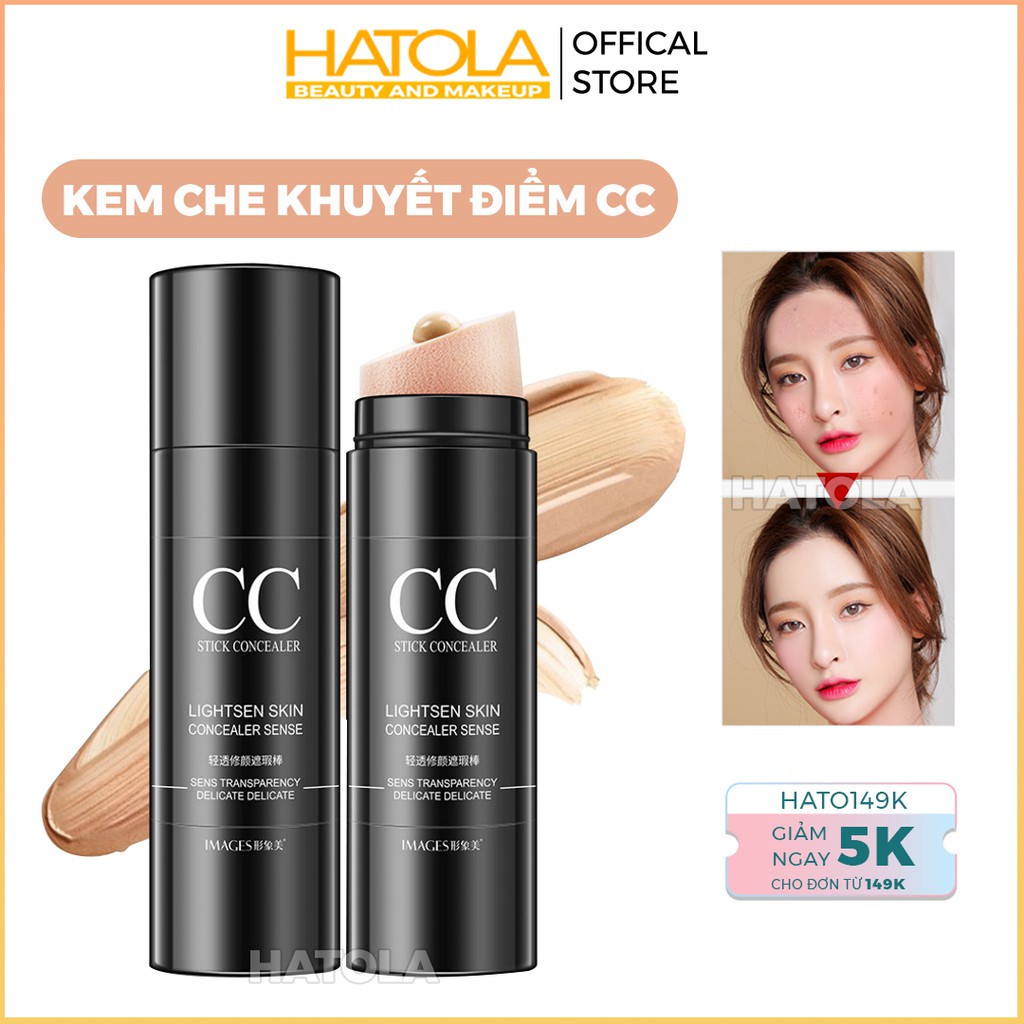 Kem nền che khuyết điểm CC làm sáng hồng da Images Stick Concealer kem nền trang điểm Hatola