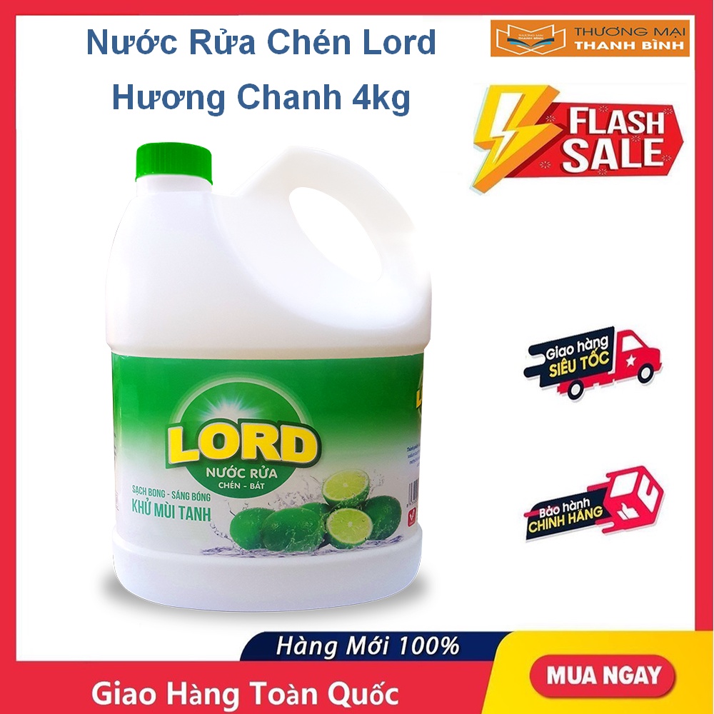 NƯỚC RỬA CHÉN LORD HƯƠNG CHANH 4KG