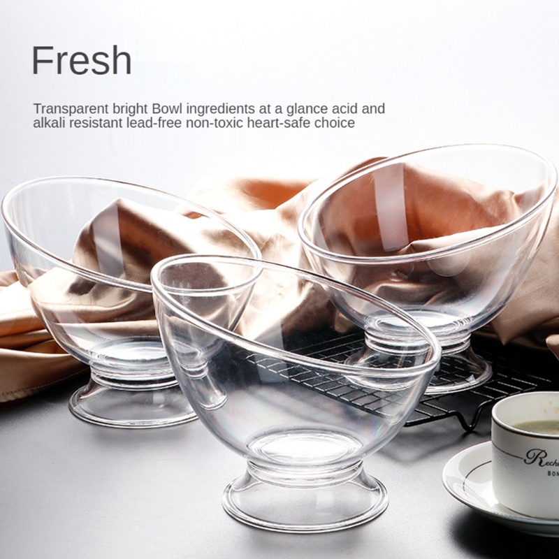 Bát Ăn Salad Bằng Nhựa Trong Suốt Chống Vỡ