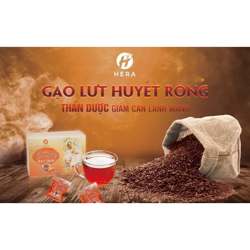 Trà giảm cân gạo lứt hạt chia Hera