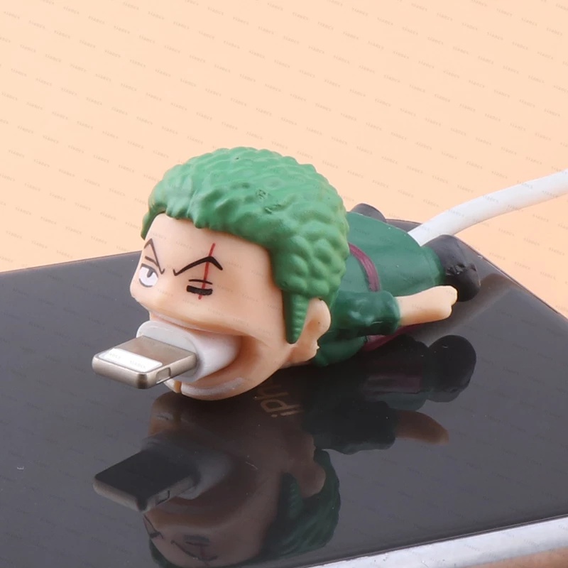 1 Phụ Kiện Bảo Vệ Dây Cáp Sạc/Tai Nghe/ Dây Cáp USB Bằng Silicon Hình Hoạt Hình ONE PIECE Dễ Thương