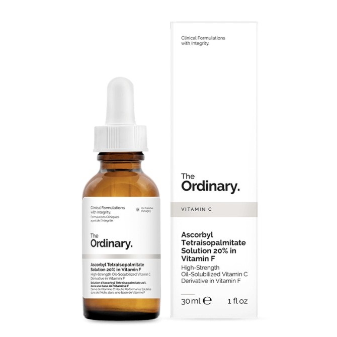 Serum sáng da- Vitamin C - Ascorbyl Tetraisopalmitate Solution 20% in Vitamin F – The Ordinary.