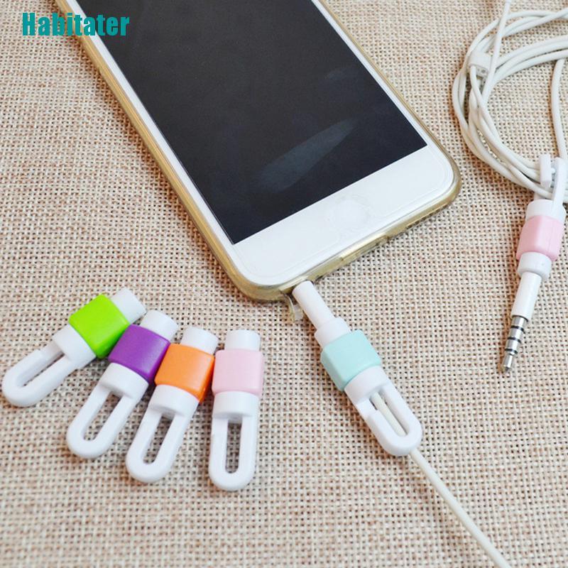 Set 5 Phụ Kiện Bảo Vệ Dây Cáp Sạc USB Cho Điện Thoại Thông Minh