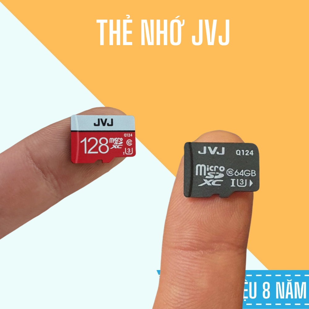 Thẻ nhớ 128/64Gb JVJ Pro U3 Class 10 - chuyên dụng,tốc độ cao, Bảo hành 12 tháng