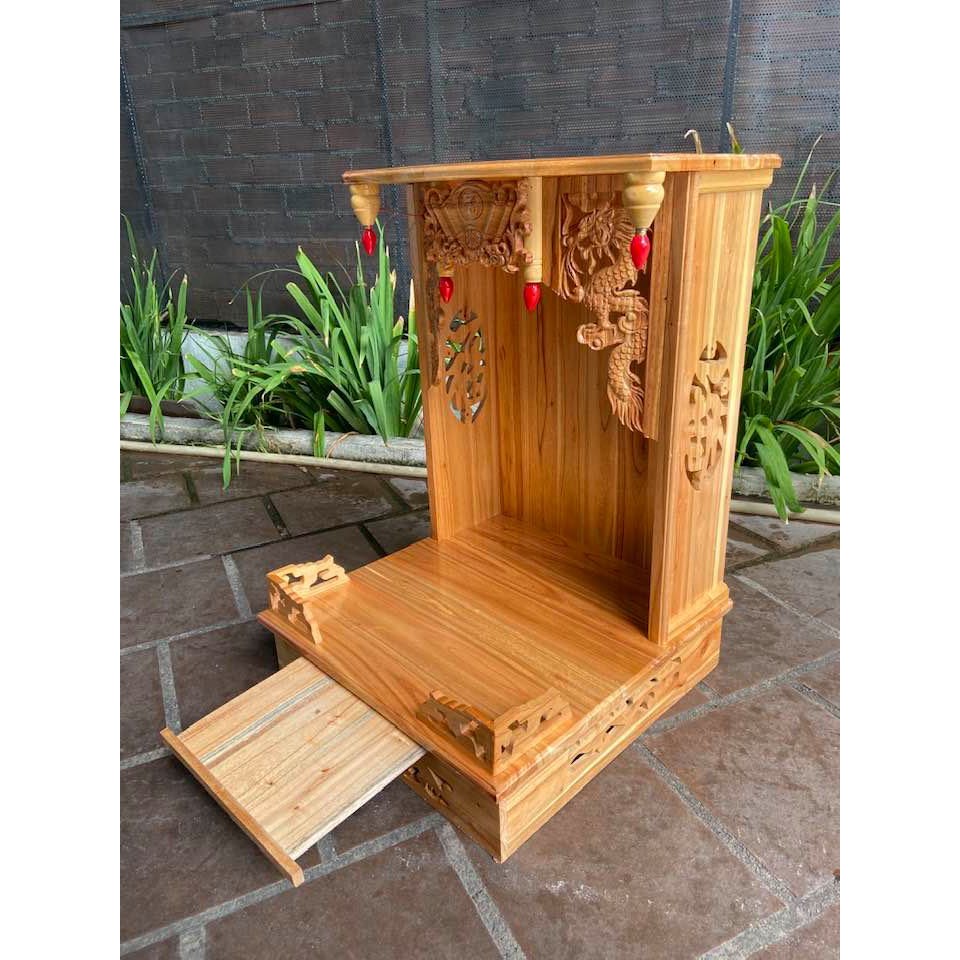 Bàn thờ thần tài ông địa ngang 56cm - Đồ Gỗ Vinh
