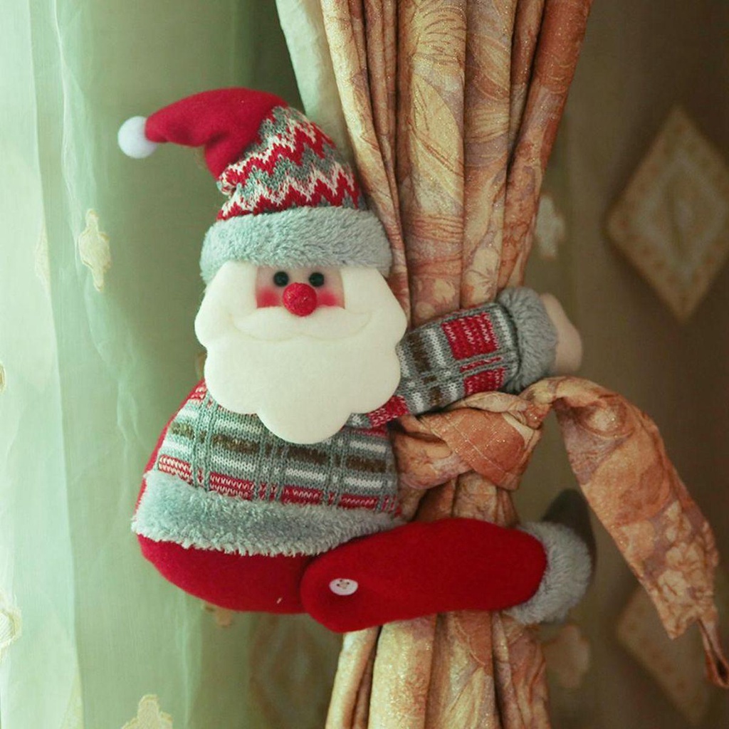 Móc Treo Rèm Cửa Hình Ông Già Noel Trang Trí Năm Mới