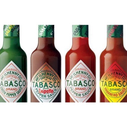 Sốt ớt Tabasco Tabasco Red Pepper Sauce/ Garlic Pepper Sauce/ Green Pepper Sauce/ Sriracha Chilli Sauce 60ml/150ml/350ml