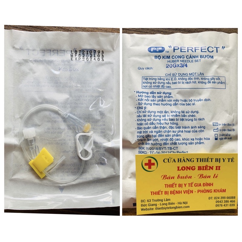 Kim buồng truyền, kim cong cánh bướm 20GX3/4 - Hàng chuẩn