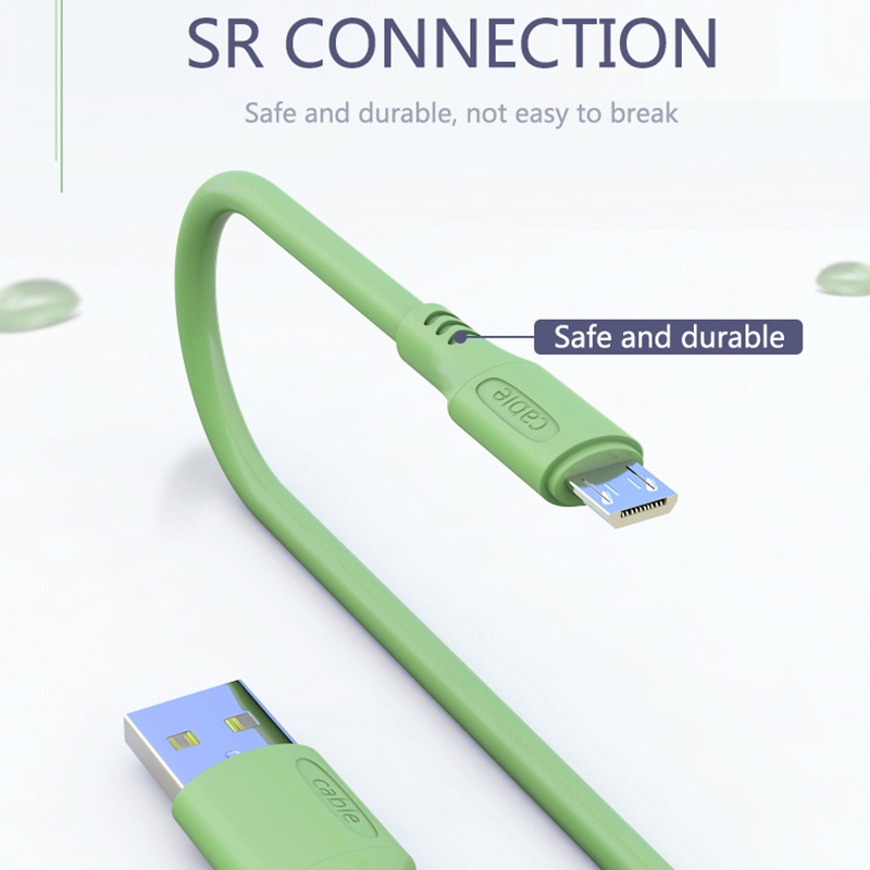 Dây Cáp Sạc Nhanh Type-C/Micro USB 3A Dạng Lỏng Vỏ Cao Su Mềm