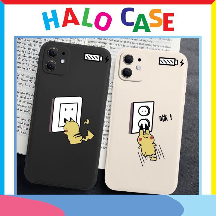 Ốp lưng iphone vuông pi.ka sạc điện 6/6plus/6s/6splus/7/7plus/8/8plus/x/xr/xs/11/12/pro/max/plus/promax - Halocase