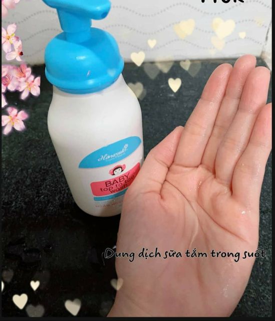 [CHÍNH HÃNG] Sữa Tắm Cho Bé Baby top to toe wash Hanayuki