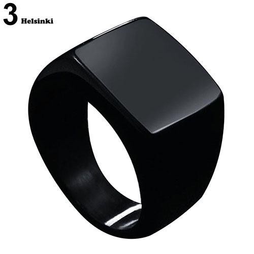Nhẫn MặT Vuông BằNg ThéP Không Gỉ ThờI Trang Cho Nam