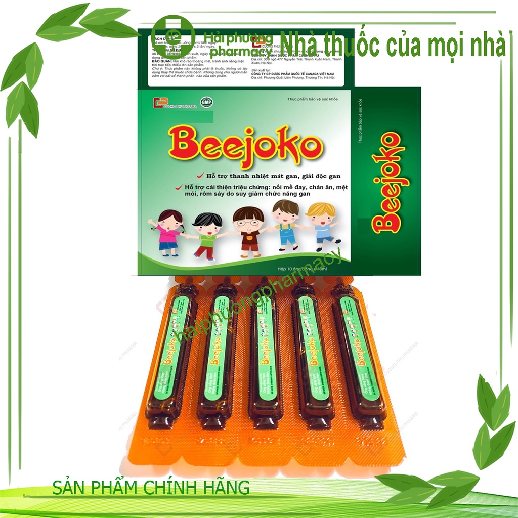 Ống uống Beejoko - Thanh nhiệt, mát gan, giải độc gan - Hỗ trợ cải thiện chức năng gan