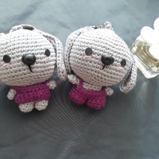 Móc khóa thú bông sợi cotton
