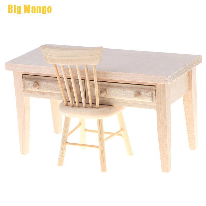 Bộ Bàn Ghế Mango Mini Trang Trí Nhà Búp Bê