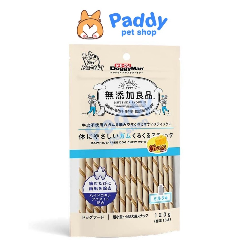 Que Gặm Phô Mai DoggyMan Snack Cho Chó (120g)