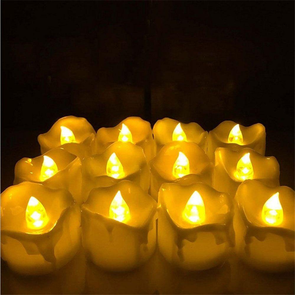 1 Nến Điện Tử Ánh Sáng Vàng Dùng Trang Trí Nhà Cửa Dịp Halloween