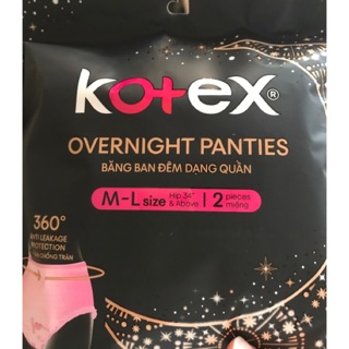 Combo 4 hộp Kotex Băng Ban Đêm Dạng Quần