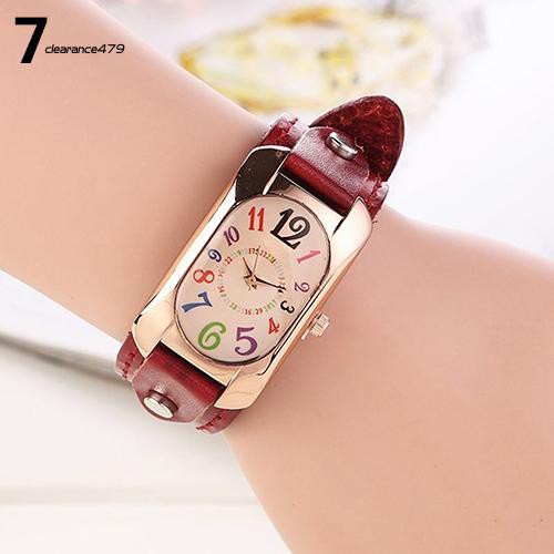 Đồng Hồ Đeo Tay Dây Giả Da Thời Trang Cho Nữ