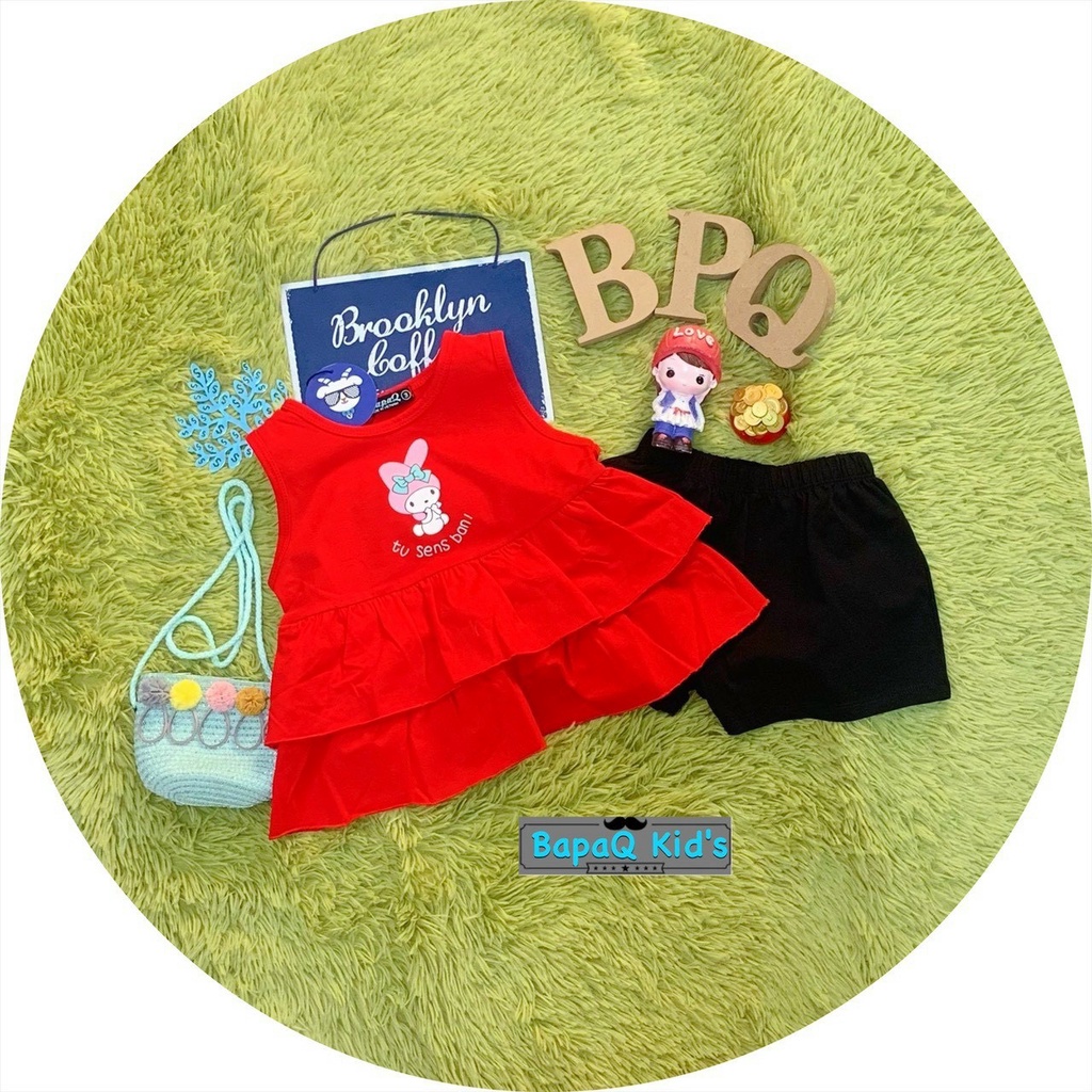 ☘️Bộ thun bé gái 2 tầng Thỏ dễ thương