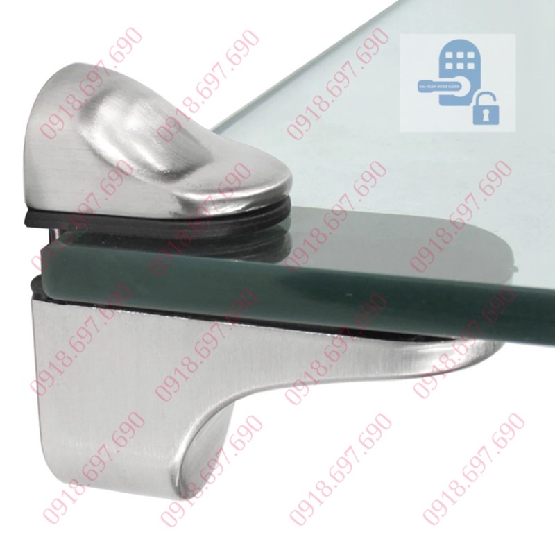 Bộ 2 cái kẹp mỏ vịt kính kệ nhà tắm tặng kèm ốc bắt