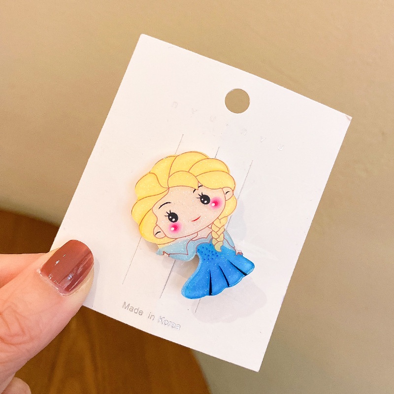 Kẹp Tóc Hình Công Chúa Tuyết Hoạt Hình Bằng Acrylic Cho Bé Gái