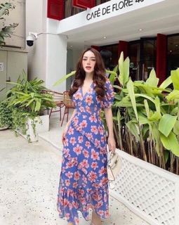 ĐẦM MAXI VOAN HOA NHẤN BÈO