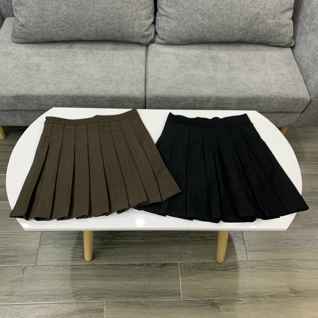 Chân váy Tennis Xếp ly mùa lạnh chất Dày dặn Siêu ấm vải Vitex có Khóa kéo Lưng cao phong cách Ulzzang | BigBuy360 - bigbuy360.vn