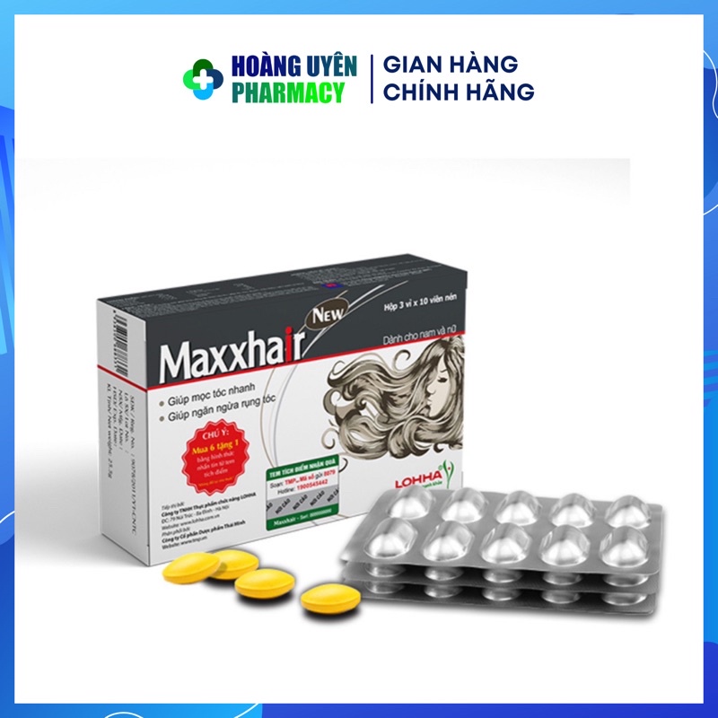 [Tích điểm chính hãng] Maxxhair - Hộp 30 viên