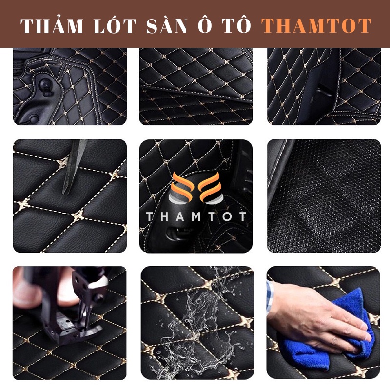 Thảm lót sàn ô tô 5D 6D Mitsubishi Pajero Sport  2013-2022 da PU cao cấp, không mùi, giảm tiếng ồn_Thamtot90