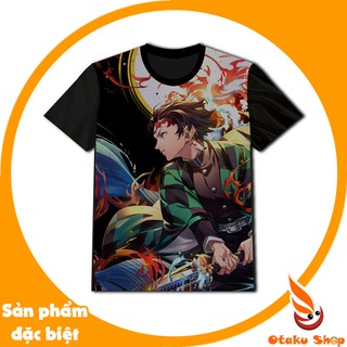 Áo phong teen , Áo thun đen in hình Anime Kimetsu no Yaiba- Tanjiro. Áo Unisex phù hợp cho Nam Nữ