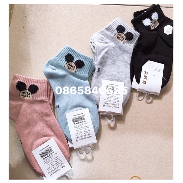 Sét 5 đôi tất cổ ngắn cottong dày dặn