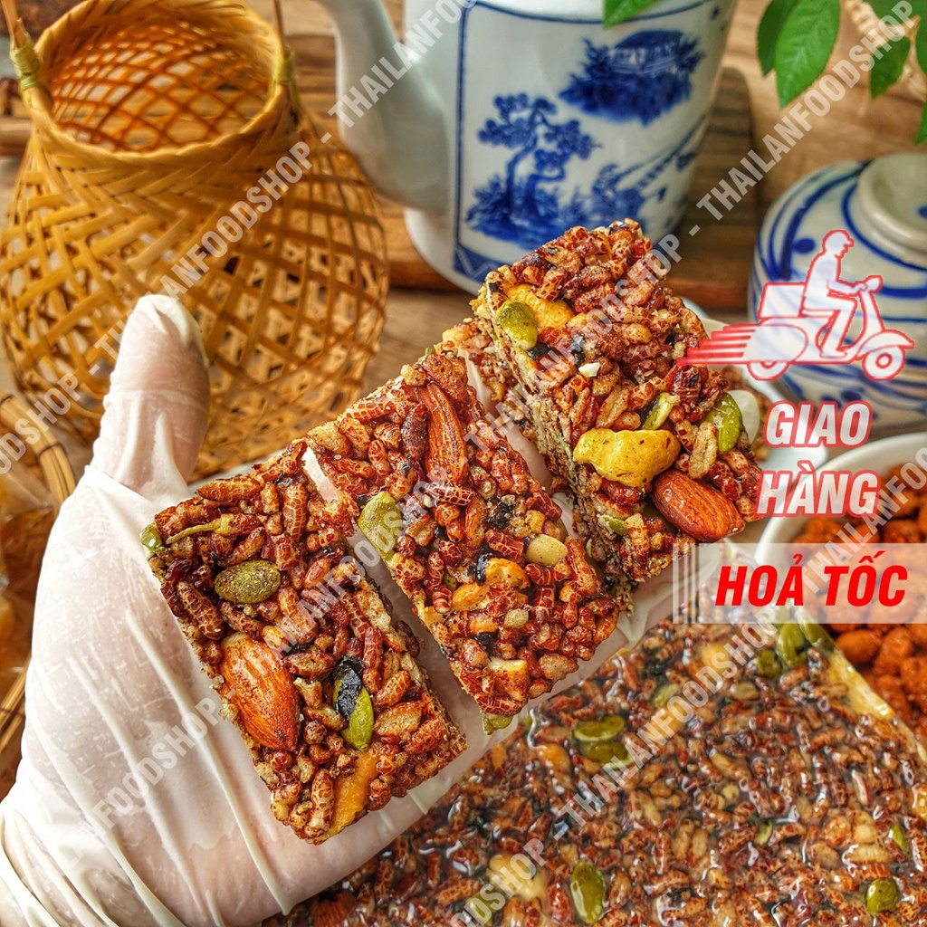 Thanh Ngũ Cốc Gạo Lứt Chà Bông Rong Biển Granola Bar - Ăn Kiêng - Túi  1Kg