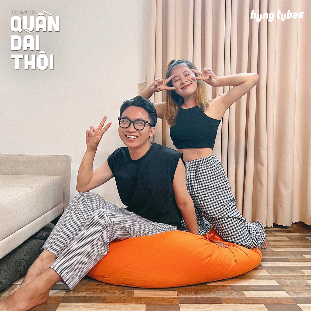 Quần dài caro/sọc chất vải êm mềm Hungtubes.