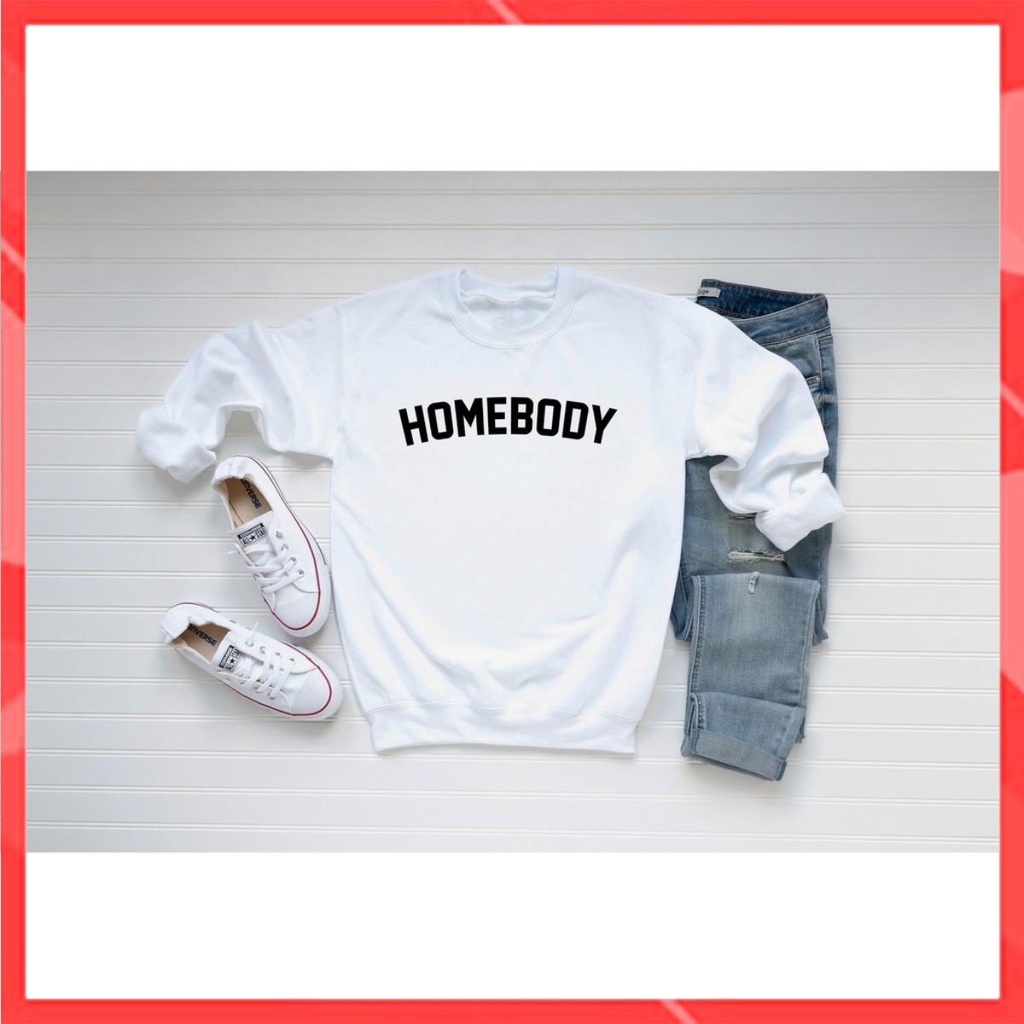 Áo Hoodie Nữ form rộng Cotton Nỉ da cá (Kèm hình thật chất áo có Logo Thương hiệu) In chữ HOMEBODY