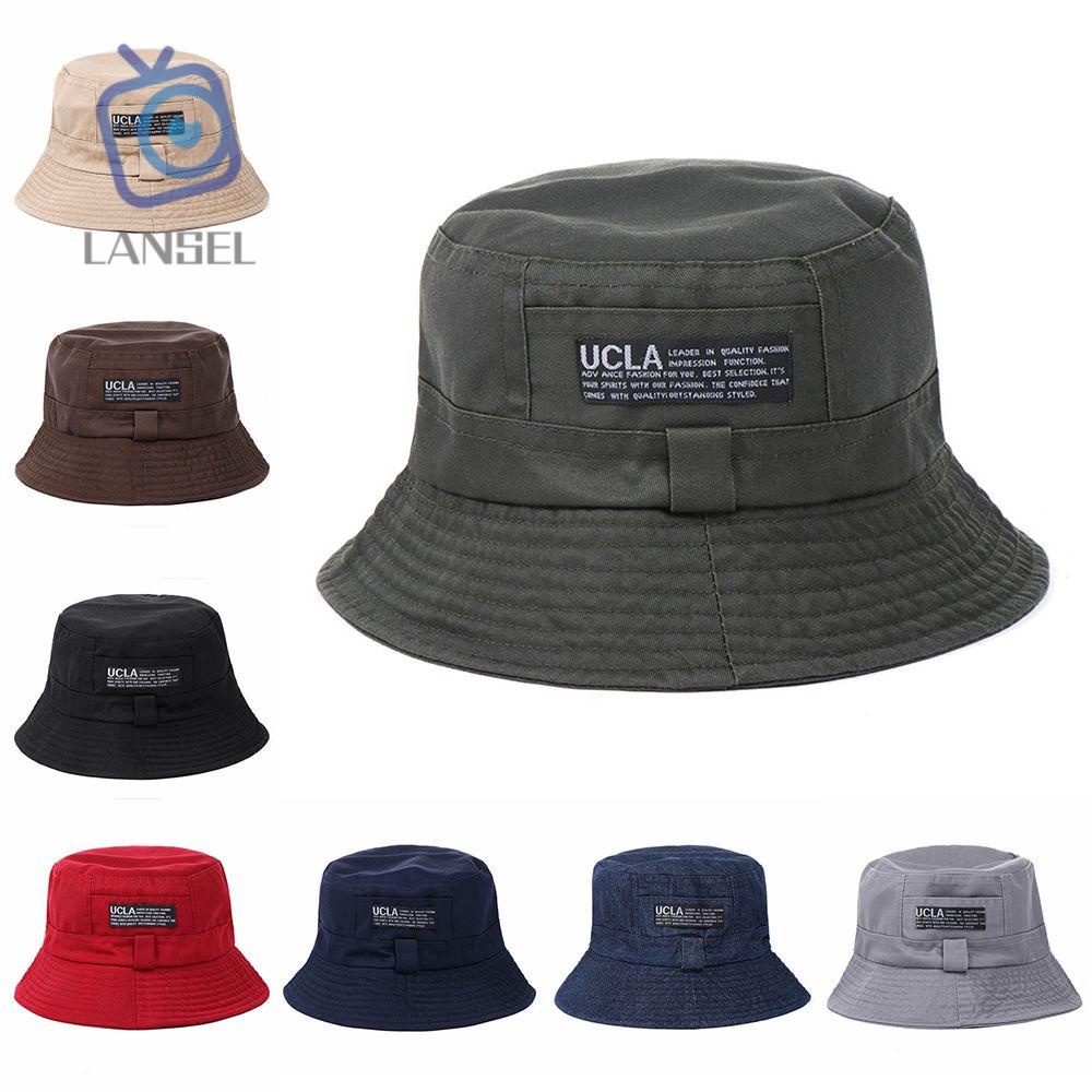 Mũ Vành Rộng Bằng Cotton Chống Nắng Thêu Chữ Thời Trang Cho Nam Và Nữ