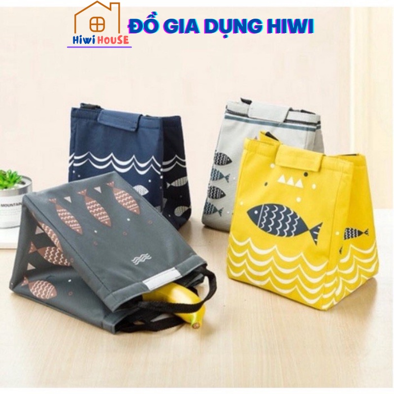 Túi đựng cơm giữ nhiệt - Túi đựng hộp cơm hình cá Hiwi