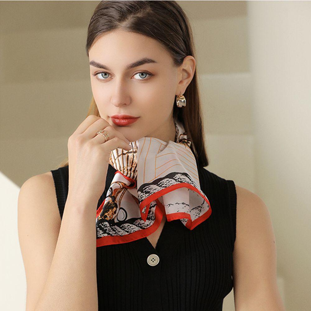 Khăn Choàng Lụa Dáng Dài Trang Trí Tóc Thời Trang Cho Nữ