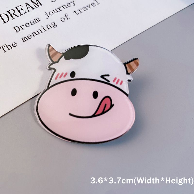 INS Kawaii Brooch Dog Rabbit Cow Cartoon Pins Backpack Jeans handbag Decoration Gifts