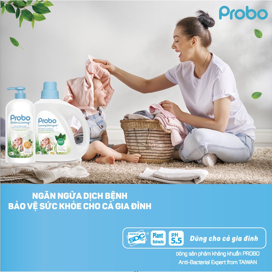 HÀNG NHẬP KHẨU -PROBO - Nước rửa bình sữa và rau quả kháng khuẩn 500g - Xuất Xứ Đài Loan - Dạng Túi