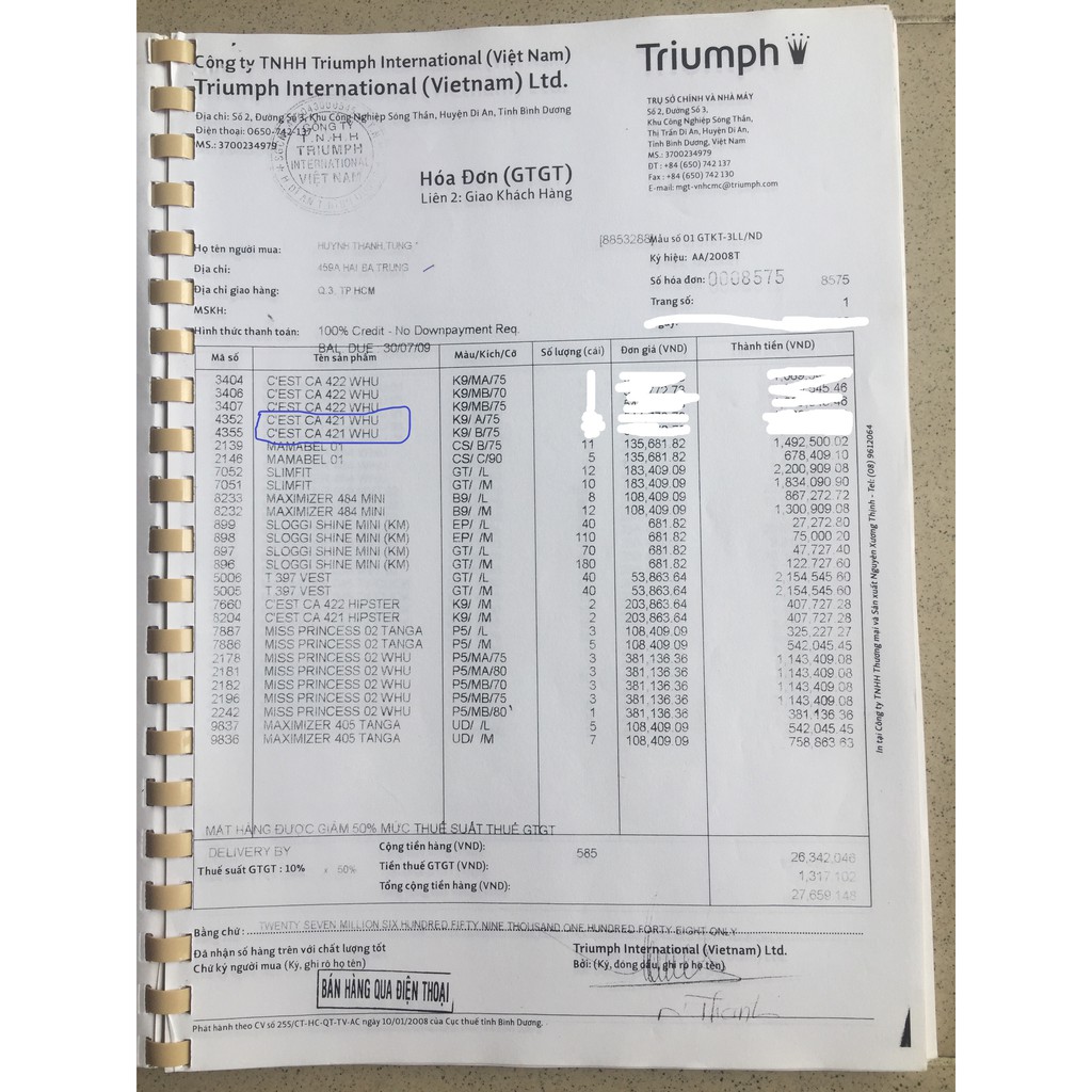 Áo ngực Triumph C'est Ca 421 WHU Đen Trắng Có gọng mút đệm tháo rời