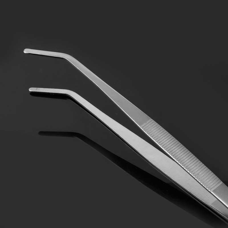 Nhíp gắp đầu thẳng/ đầu cong bằng thép không gỉ 30cm tiện lợi dành cho trồng cây trong bể cá