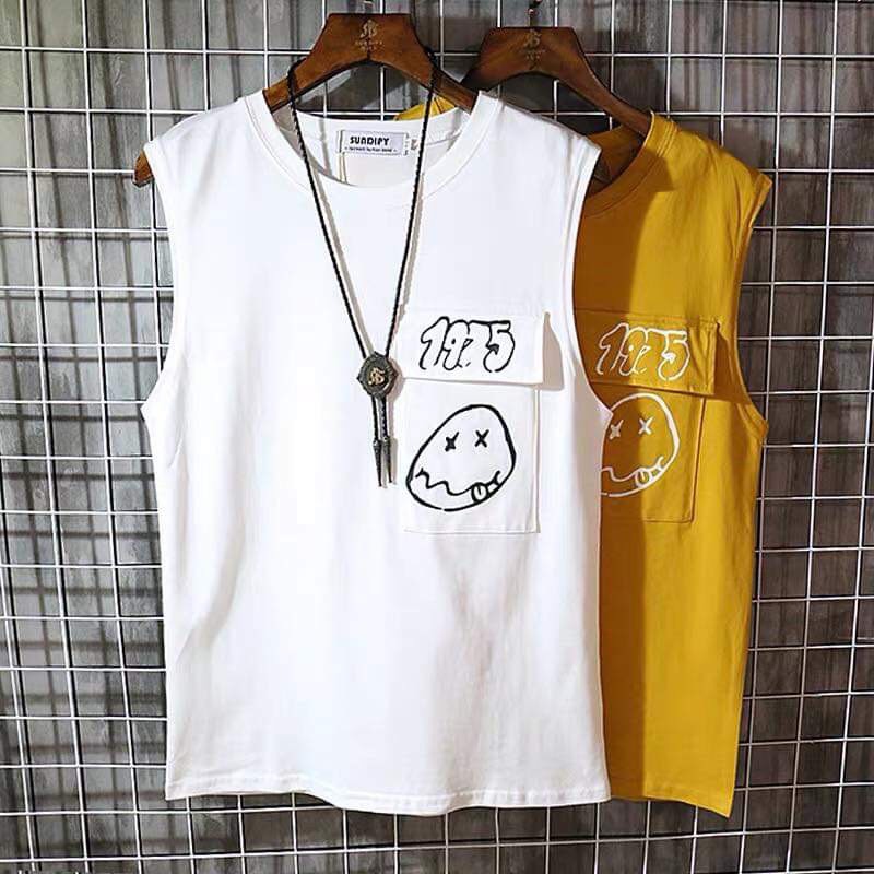 &lt; FREESHIP &gt; Áo thun hở nách vải thun cotton mềm mịn thấm hút mồ hôi form 75kg