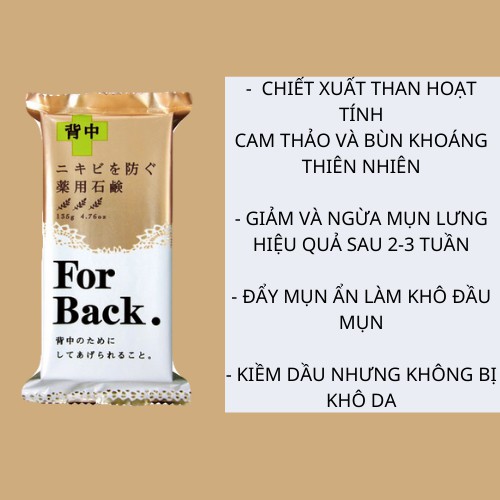 Xà Phòng For Back PELICAN Nhật Bản 135g Japmall official