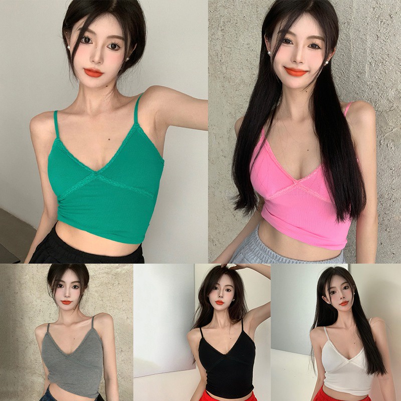 Áo Tank Top Cổ Chữ V Phong Cách Hàn Quốc