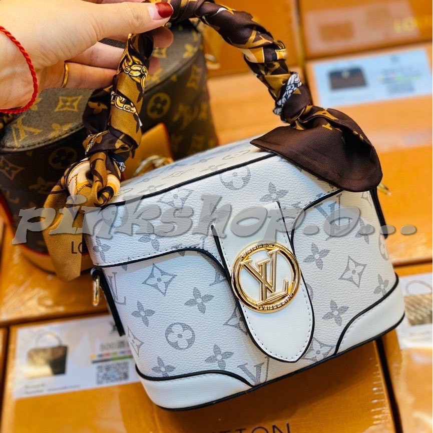 Túi xách nữ cao cấp hàng chuẩn super , Túi đeo chéo nữ hộp tròn kèm dây da full box Pink Shop TSPS25 | BigBuy360 - bigbuy360.vn