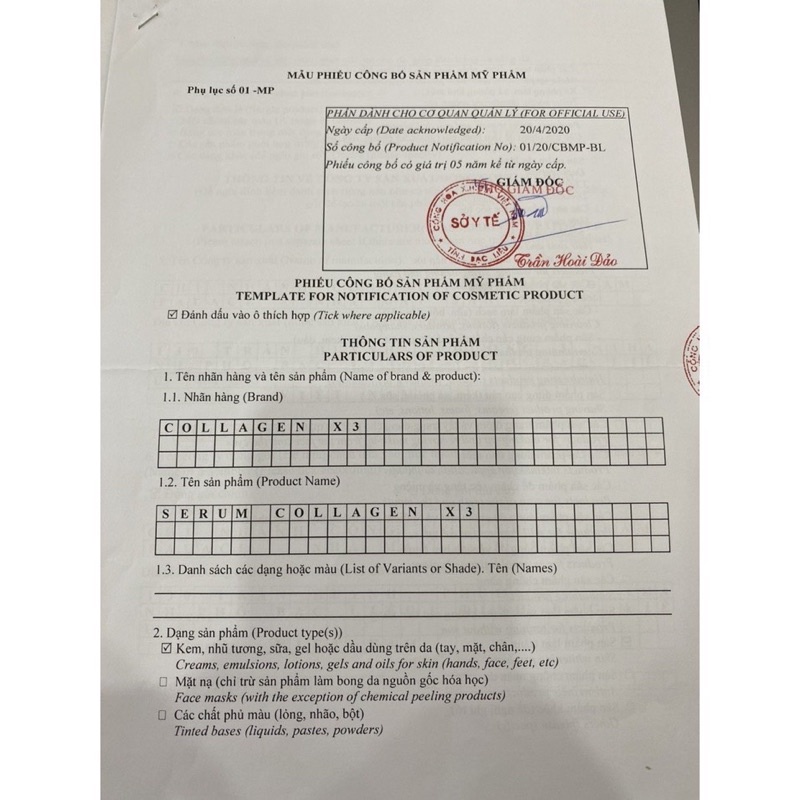 Combo Kem Face & Serum Collagen X3 Đông Anh Chính Hãng