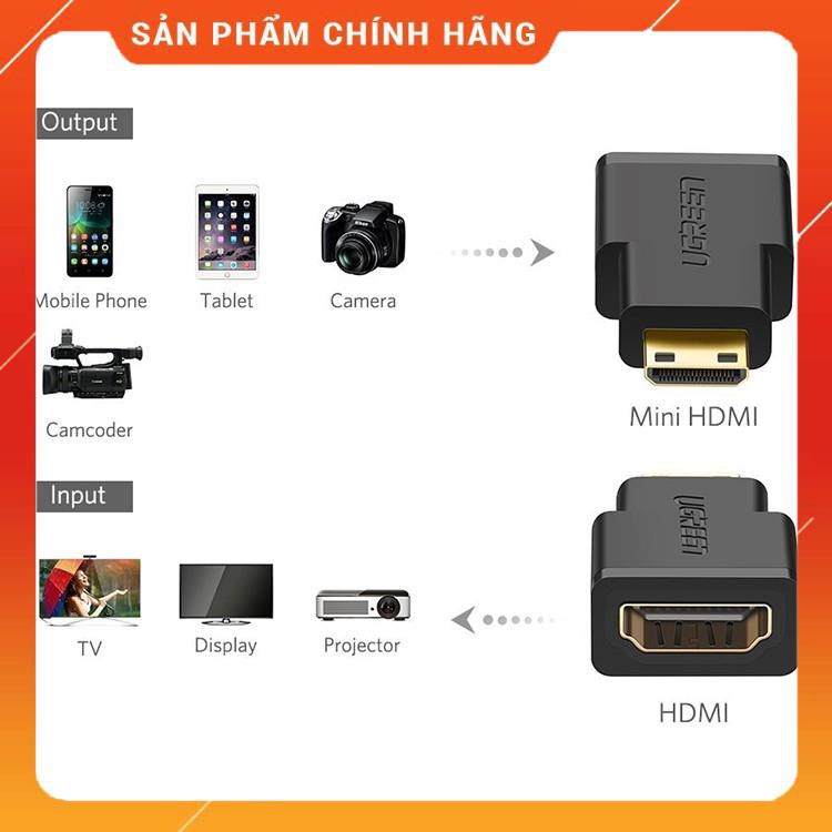 [CHÍNH HÃNG] Đầu chuyển đổi Mini HDMI to HDMI chính hãng Ugreen 20101 chính hãng bảo hành 18 tháng